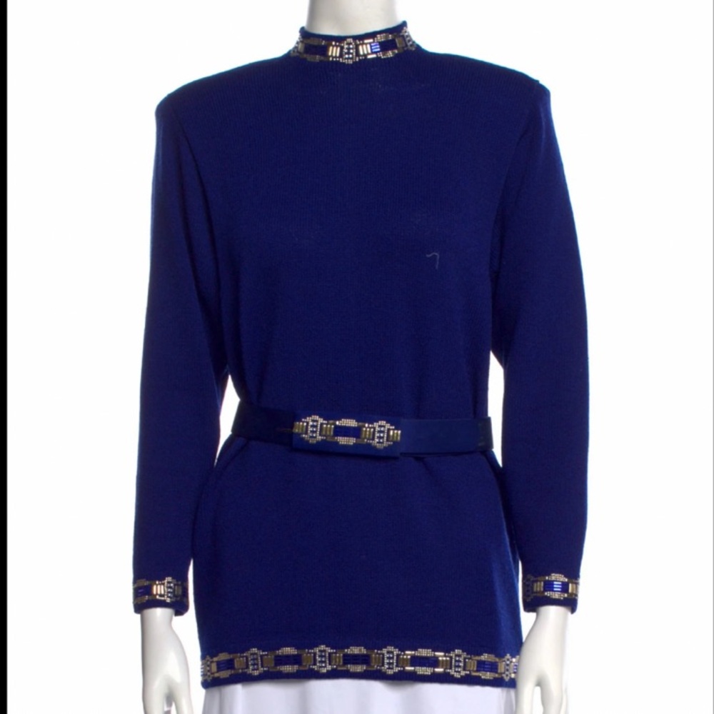 St. John Evening
Printed Mock Neck Sweater
Blue | Size: XS | US 2